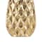 33.5" Gold Metal Textured Concaved Teardrop Vase with Spotted Gray Accents